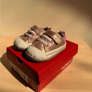 see-kairun Stevie Mini (First Walker) Pink Metallic Shoes